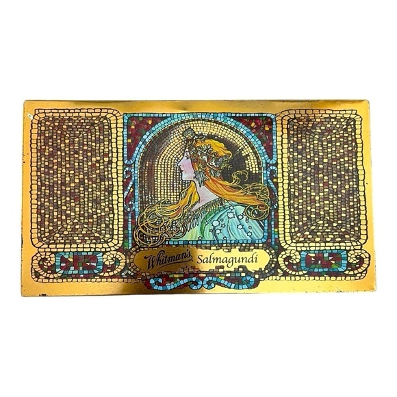Whitman's Salmagundi Tin, Art Nouveau, Chocolates, Container, Display - Picture 1 of 2